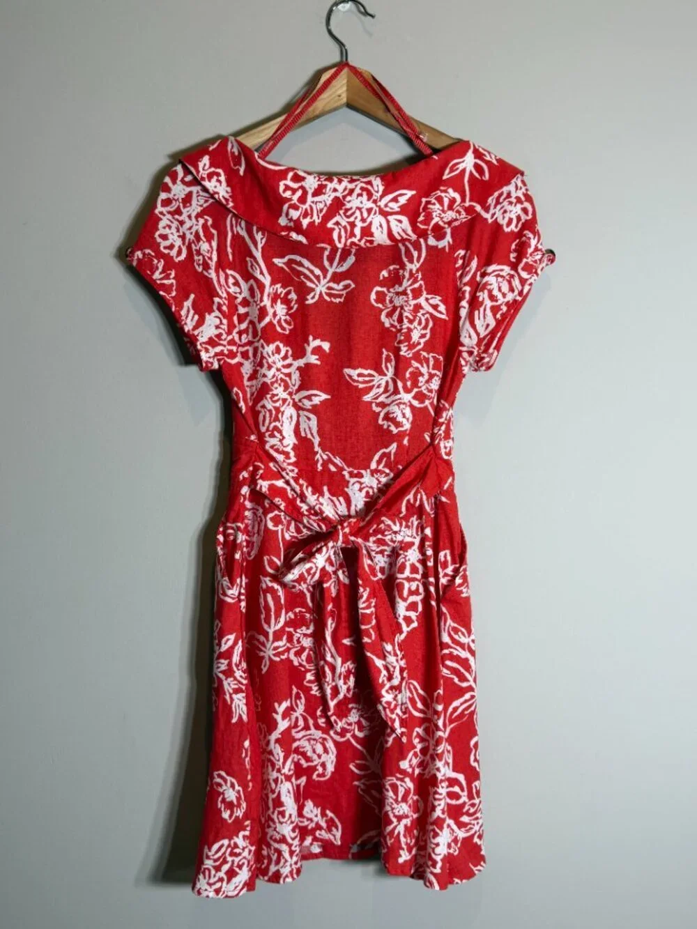 Free People A Thing Called Love Floral Mini Dress Womens 4 Red Cherry Combo NWOT - Picture 5 of 16